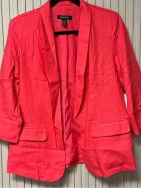 Ellen Tracy Coral Open-Front Blazer